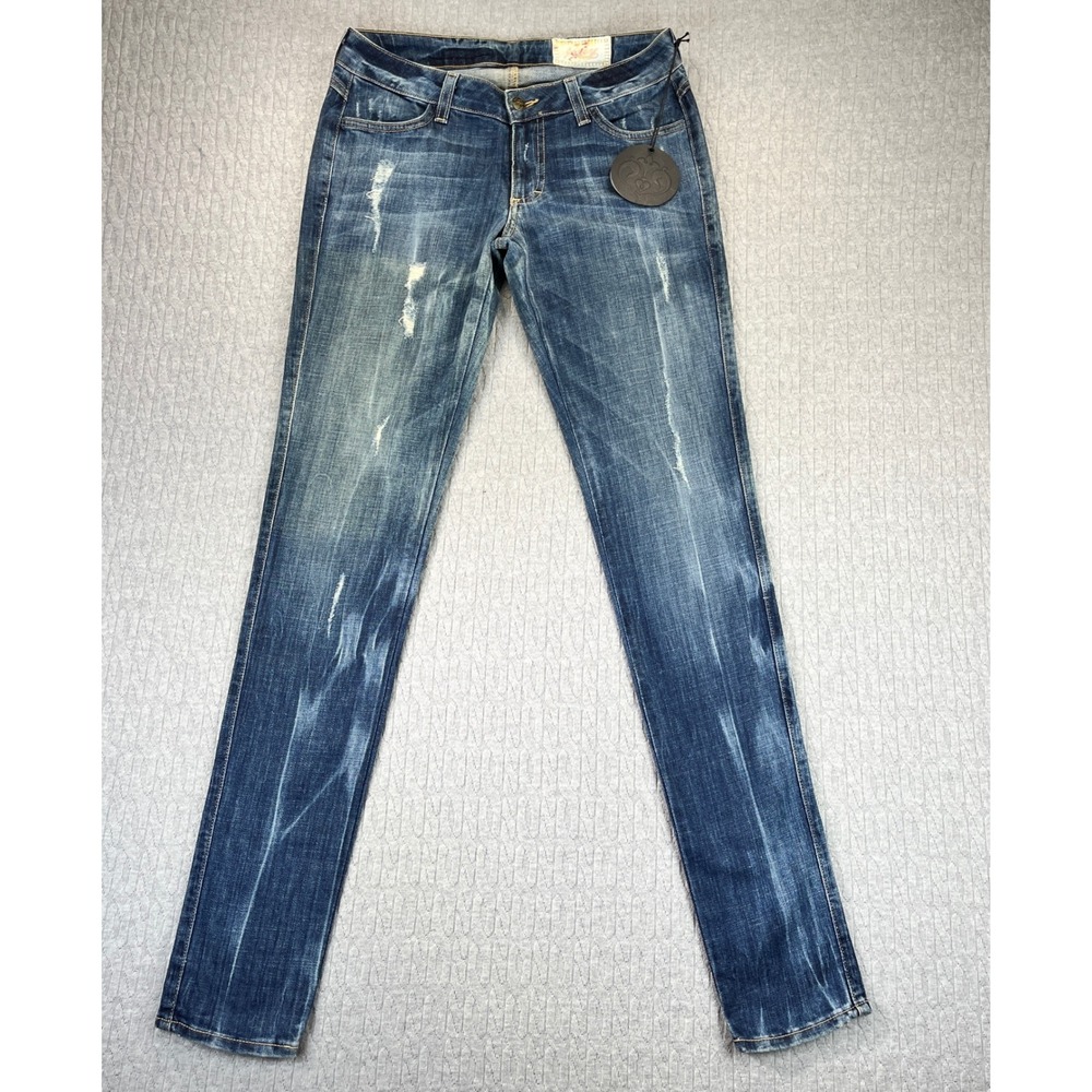New with tags SIWY women 27/30X34 low rise Distressed whiskered Sexy Dress Jeans - Picture 4 of 16